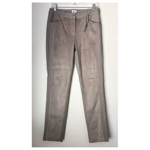 Daily Sports Born in Sweden Pace Golf Pants Size US 8 Taupe Faux Suede Front
